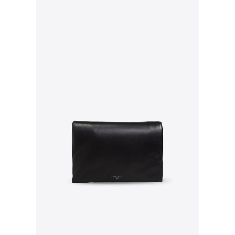Logo Leather Pouch Bag