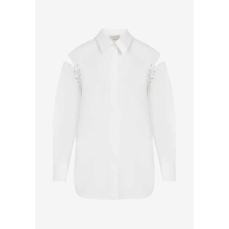 Long-Sleeved Cut-Out Shirt