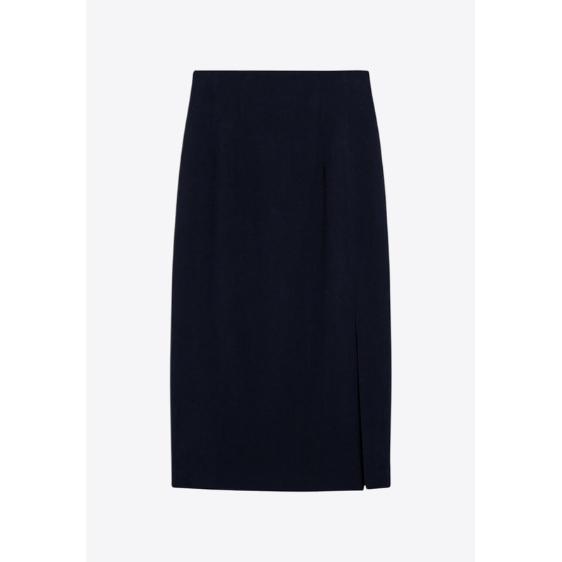 Marlo Wool-Blend Midi Skirt