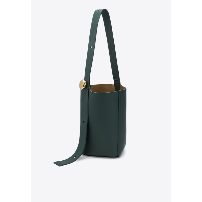 Medium Leather Pebble Bucket Bag