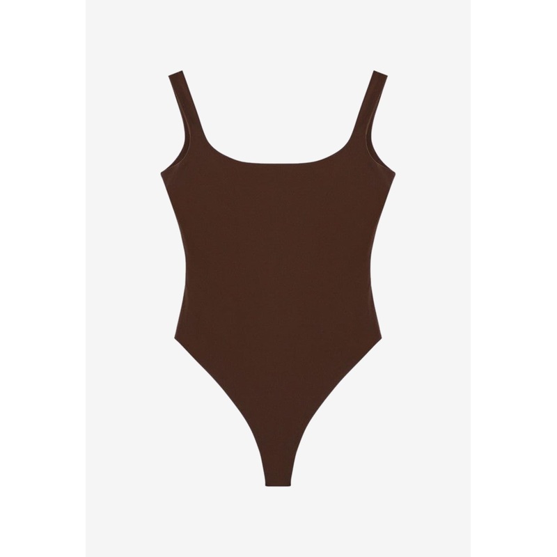 Nylon-Blend Sleeveless Bodysuit