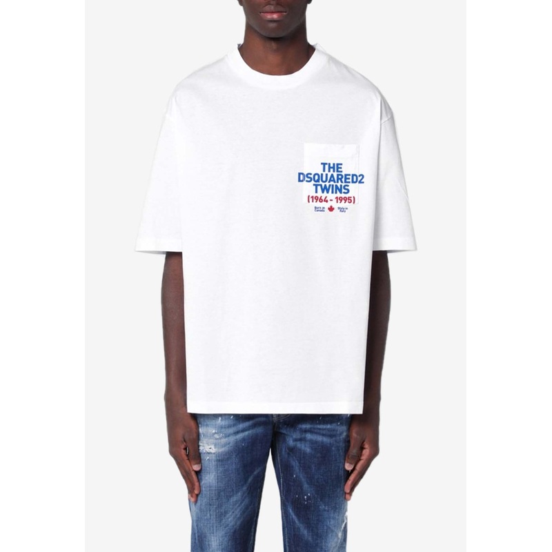 Twins Logo Print Crewneck T-shirt