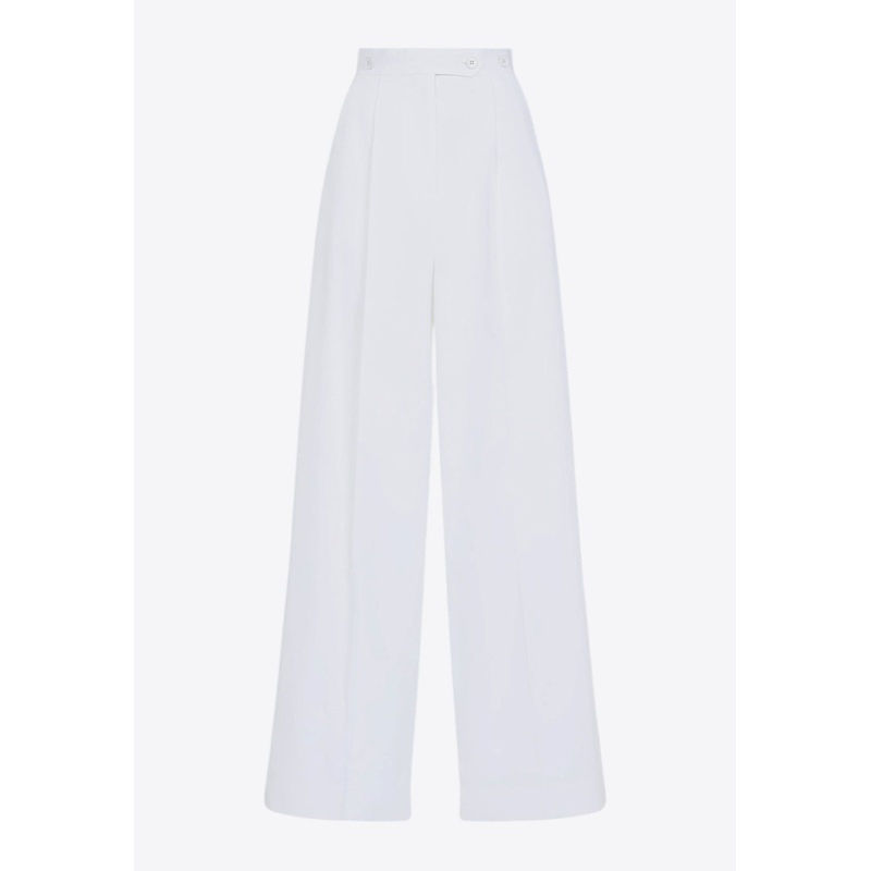 Wide-Leg Pleated Pants
