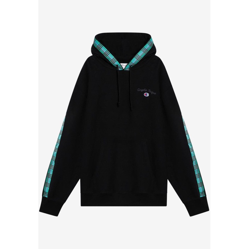 X Angelo Baque Logo Patch Hooded Sweatshirt