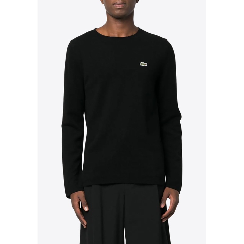 X Lacoste Logo-Patch Wool Sweater