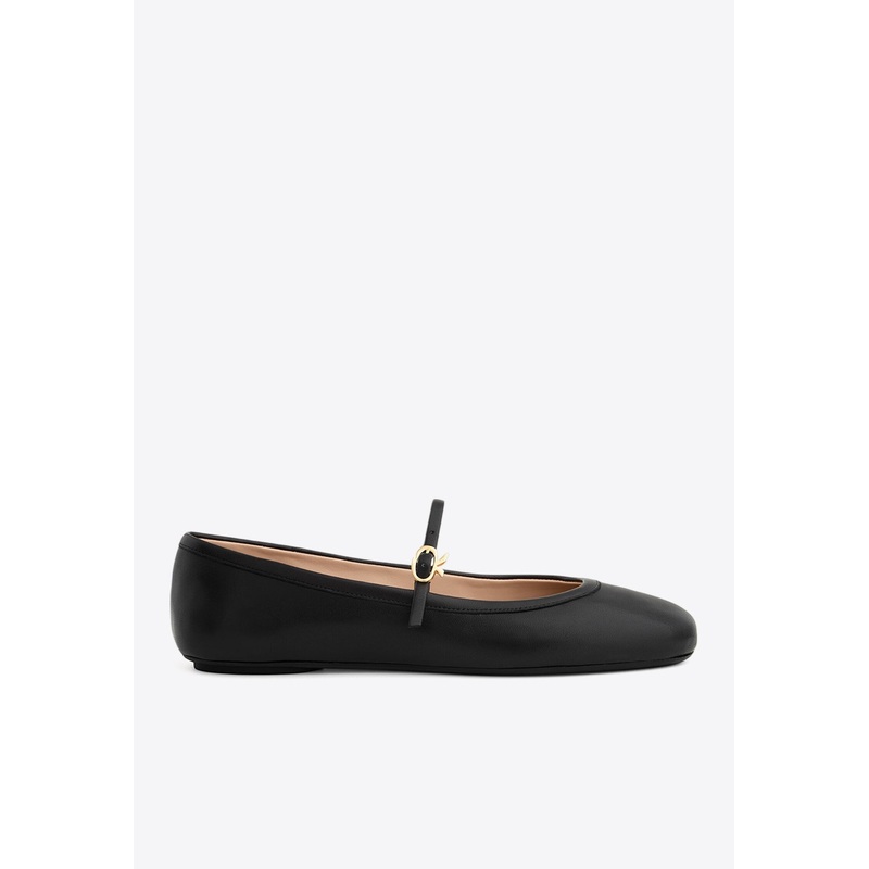 Carla Nappa Leather Ballet Flats