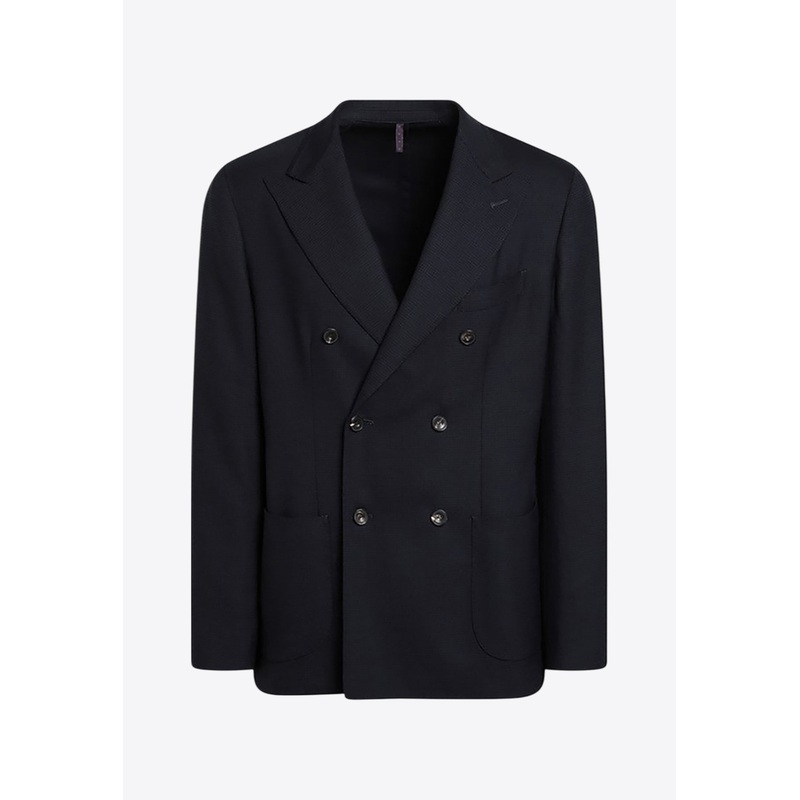 Double Breasted Wool-Blend Blazer