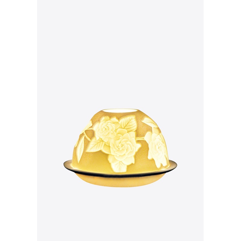 Gardenia Blossoms Votivelight in Bisque Porcelain