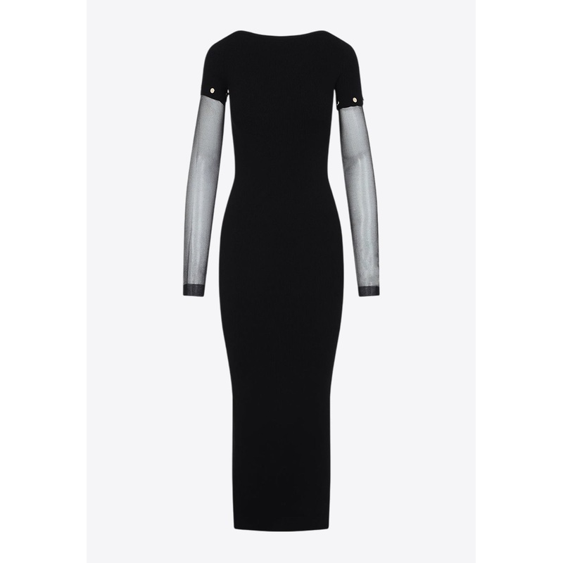 Grazia Transparent Sleeves Maxi Dress