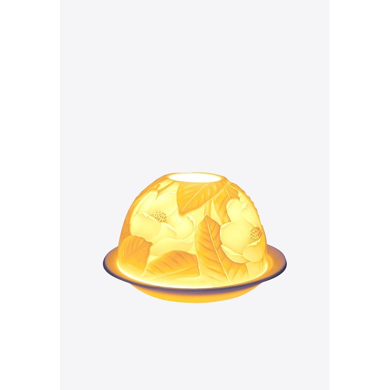 Magnolia Blossoms Votivelight in Bisque Porcelain