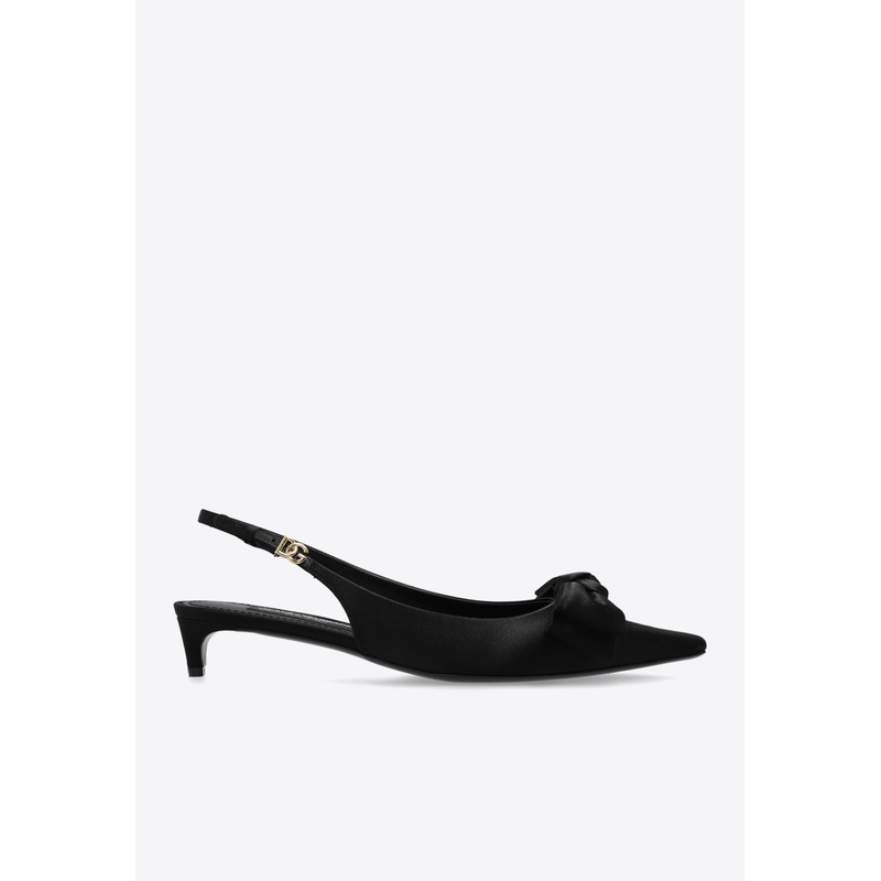 Mun 30 Slingback Satin Pumps