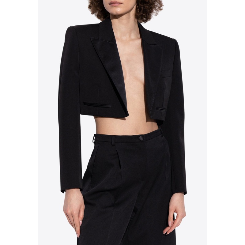 Wool-Blend Spencer Tuxedo Blazer