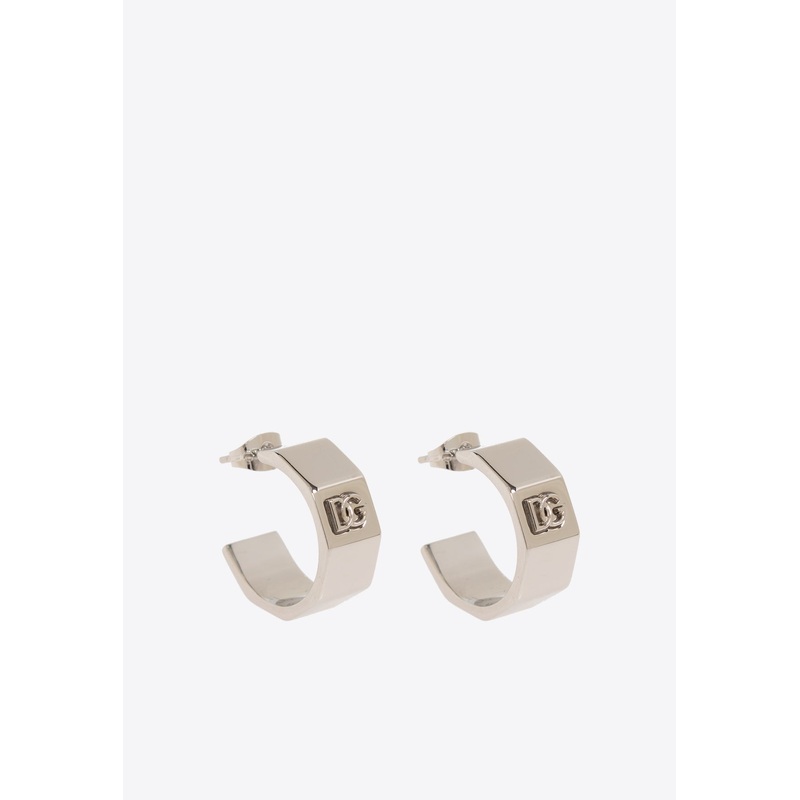 DG Embossed Brass Earrings