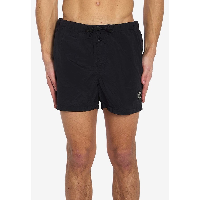 Logo Patch Slim Swim Shorts