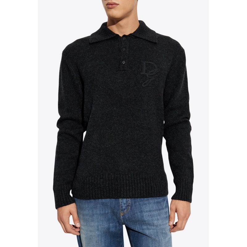 Polo-Neck Alpaca -Blend Sweater