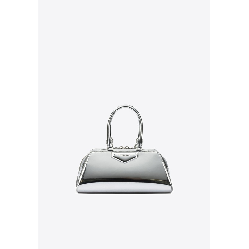 Small Antigona Metallic Leather Handbag