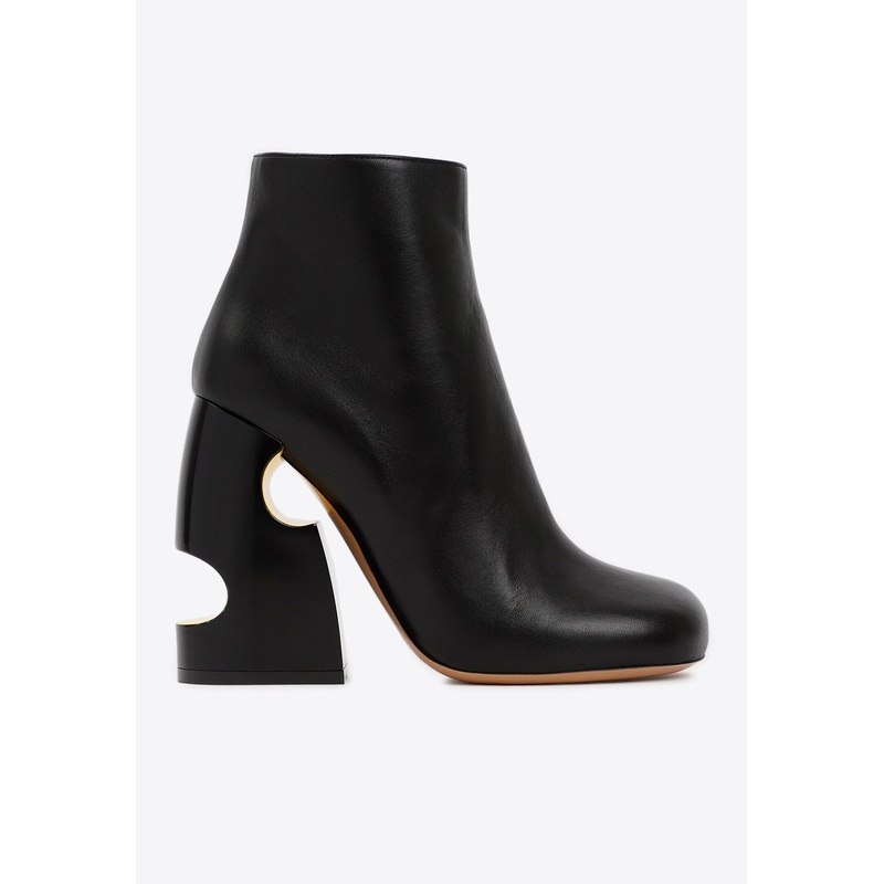 110 Meteor Block Ankle Boots in Nappa Leather