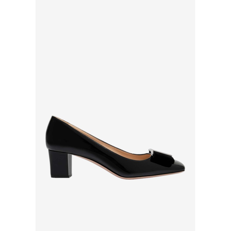 Audrey 55 Pumps in Patent Leather and Velvet