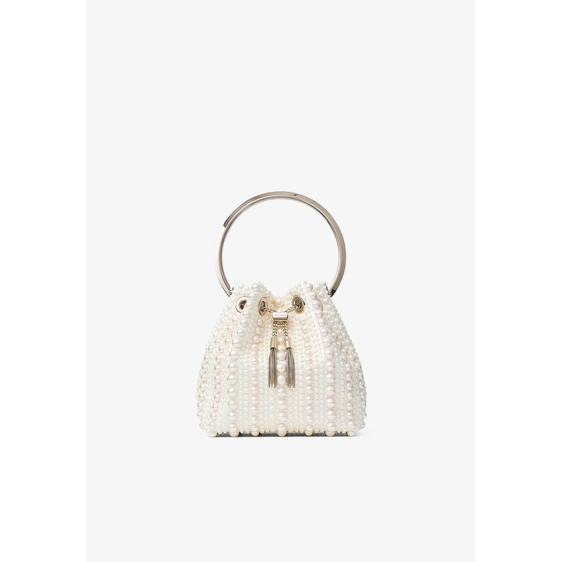 Bon Bon Pearl-Embellished Top Handle Bag