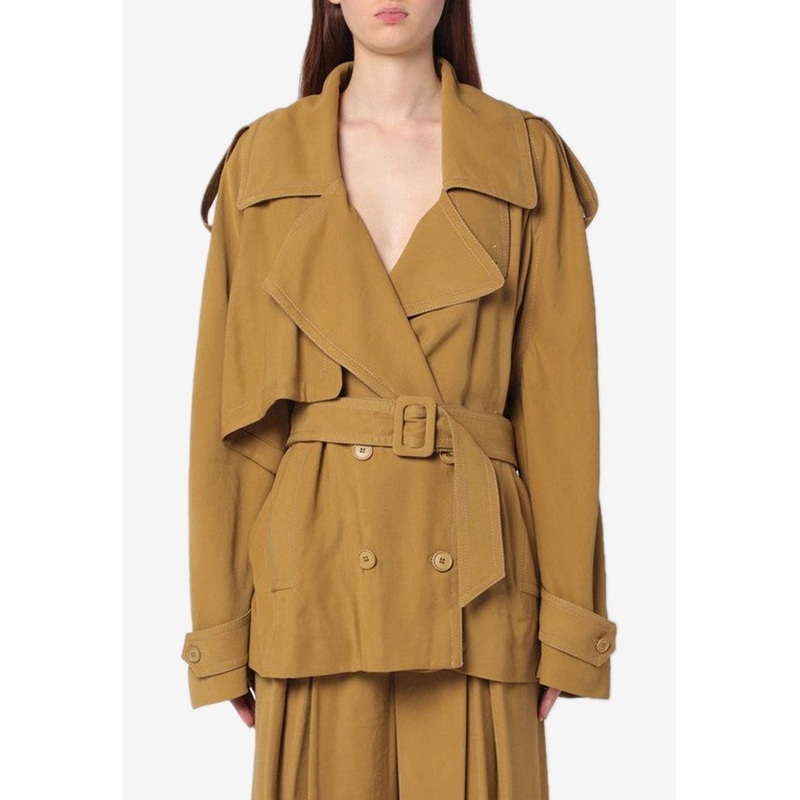 Double-Breasted Belted Coat