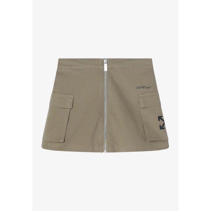 Girls Zip-Up Mini Skirt