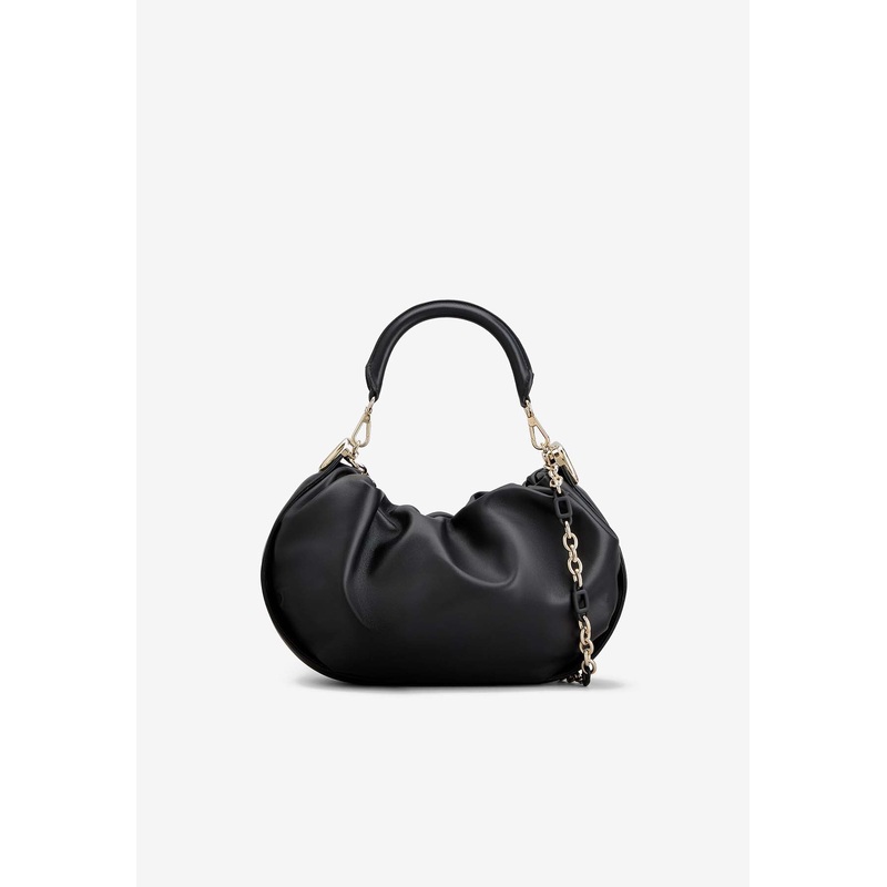 Leather Hobo Top Handle Bag