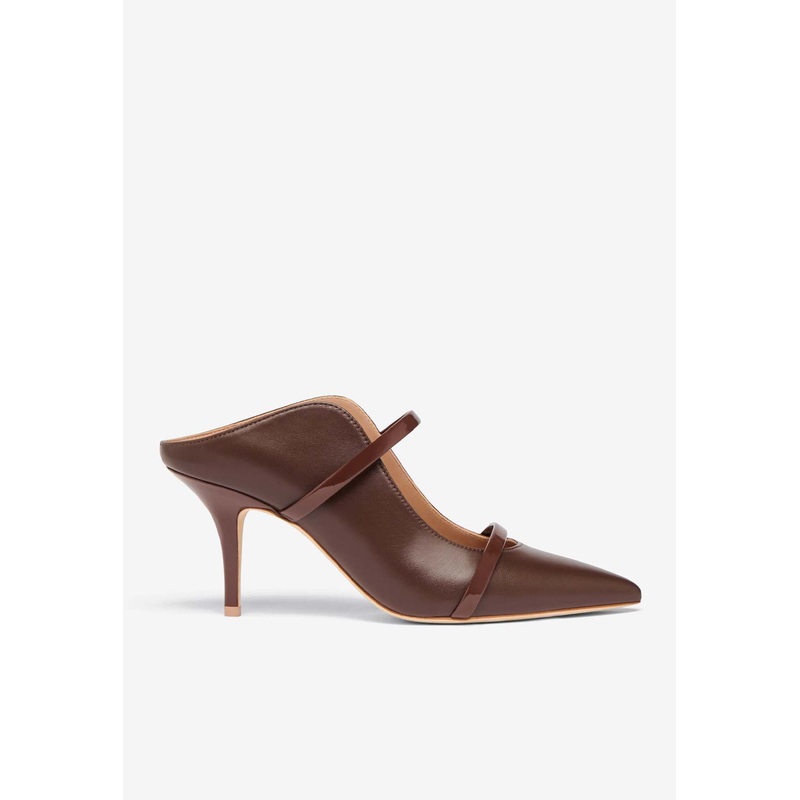 Maureen 70 Pointed Leather Mules