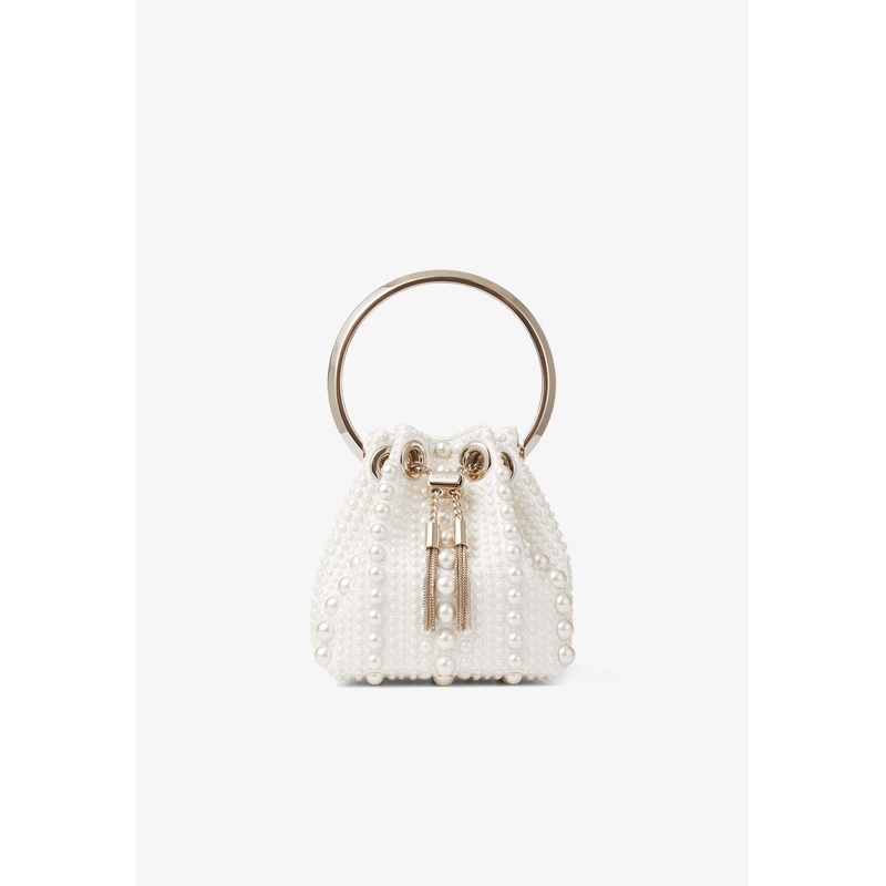 Micro Bon Bon Pearl-Embellished Top Handle Bag