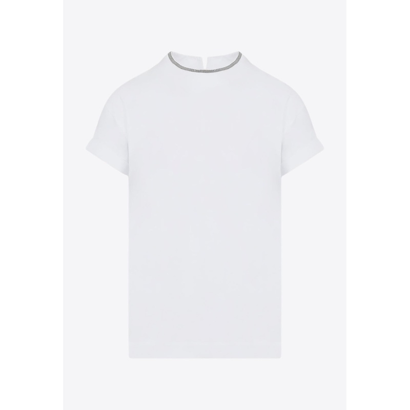 Monili Embellished-Crewneck T-shirt