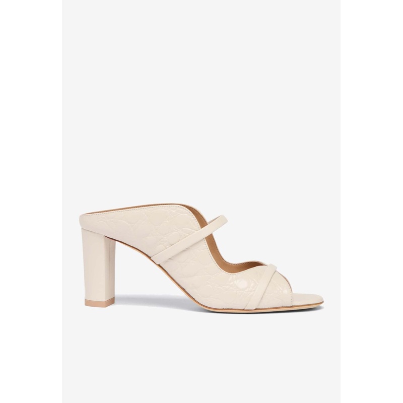 Norah 70 Croc-Embossed Leather Sandals