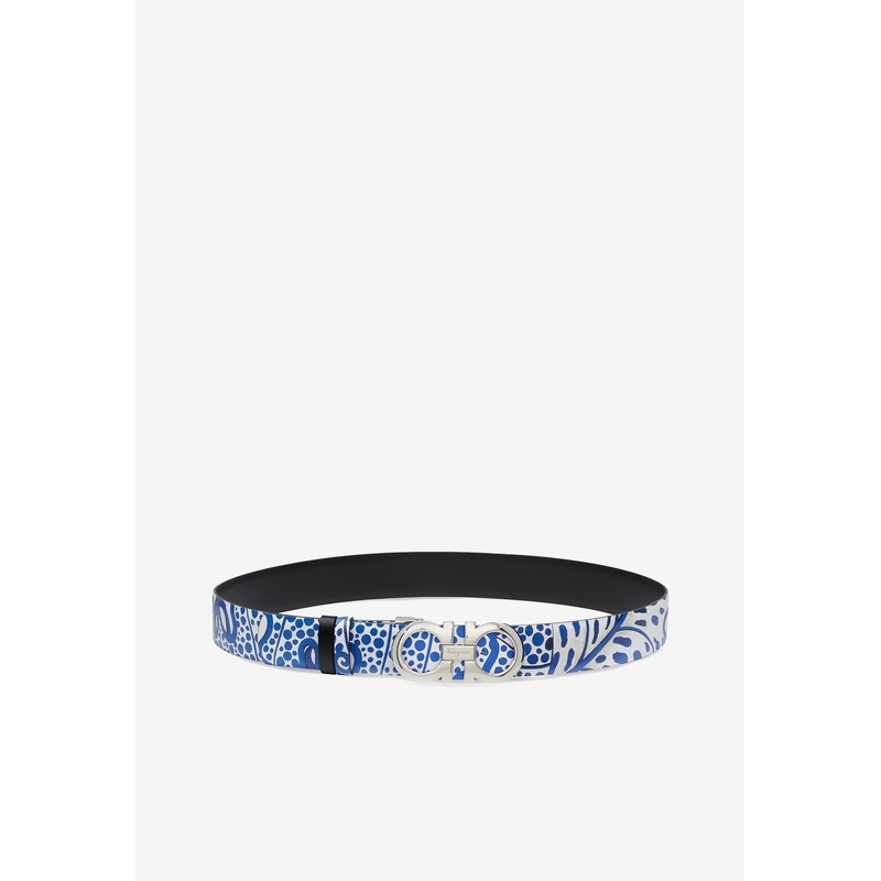 Reversible Printed Gancini Belt