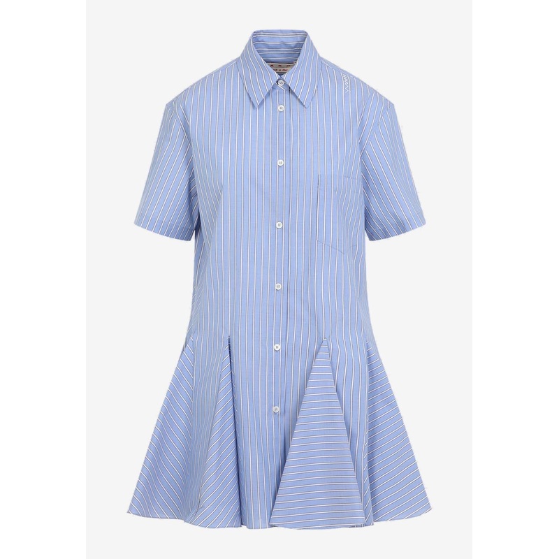 Short-Sleeved Mini Shirt Dress