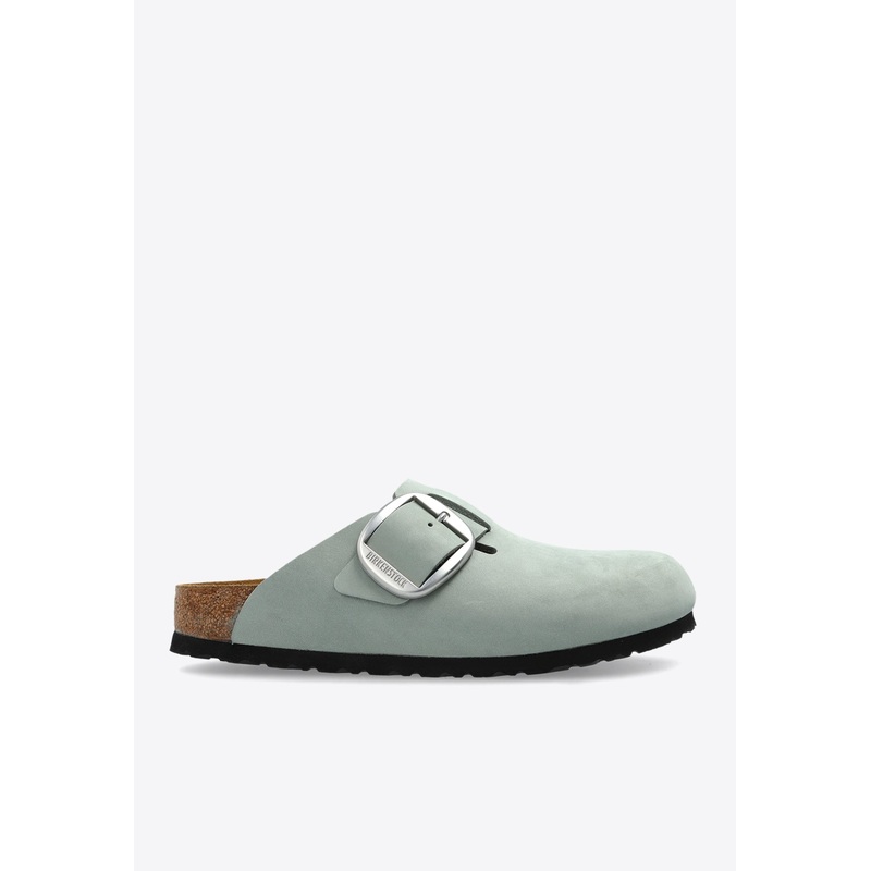 Boston Big Buckle Nubuck Leather Clogs