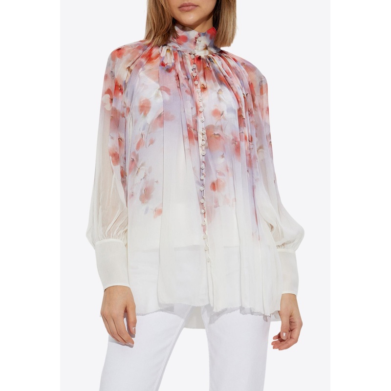 Crush Smock Long-Sleeved Blouse