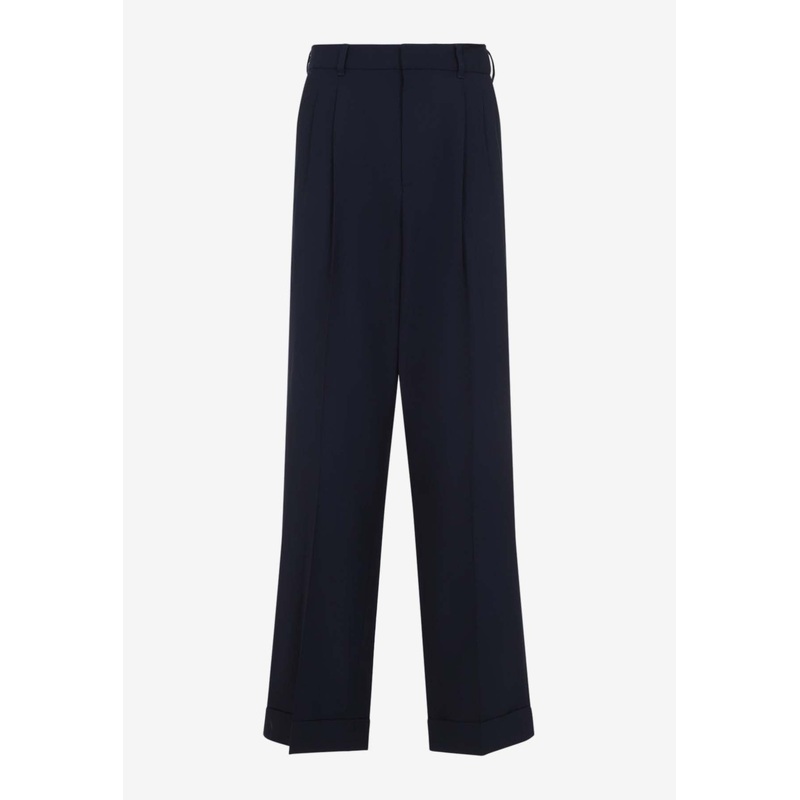 Front Pleat Wool Pants