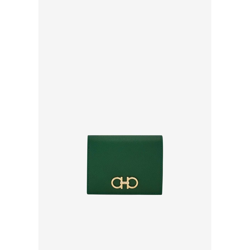 Gancini Compact Leather Wallet