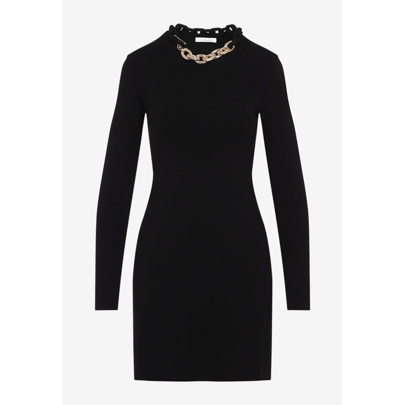 Long-Sleeved Chain Mini Dress