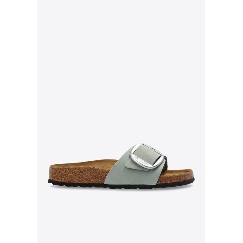 Madrid Big Buckle Nubuck Leather Sandals