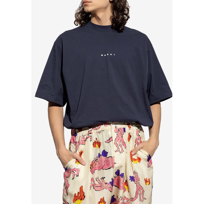 Mini Logo-Print Crewneck T-shirt