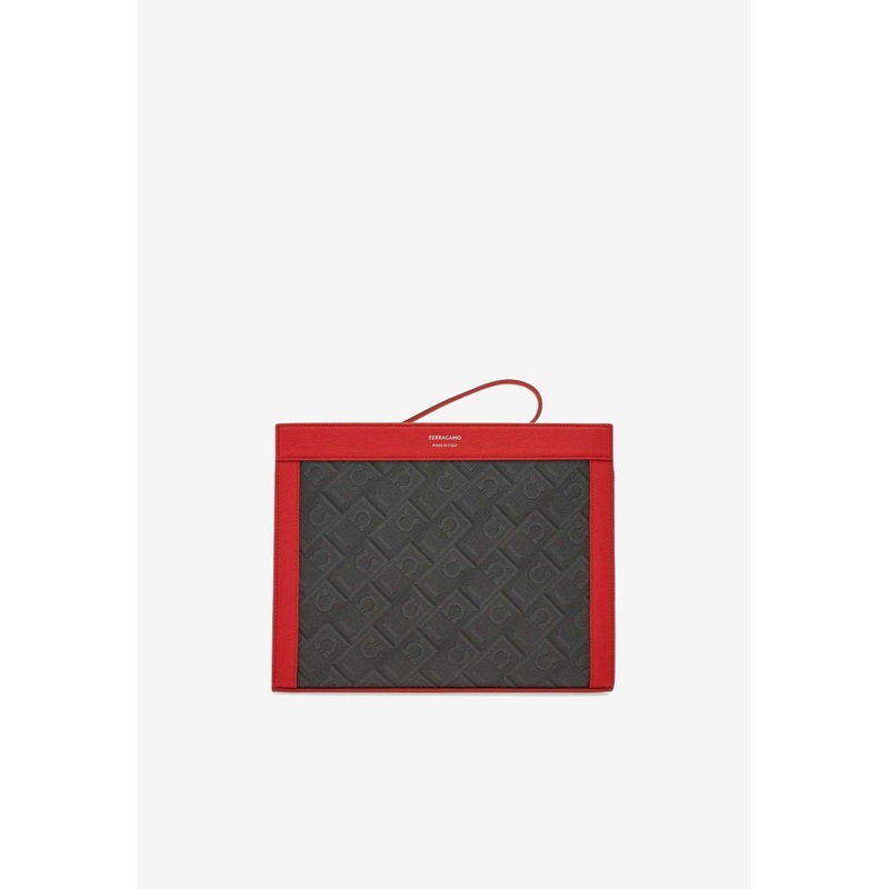 Monogram Print Pouch Bag