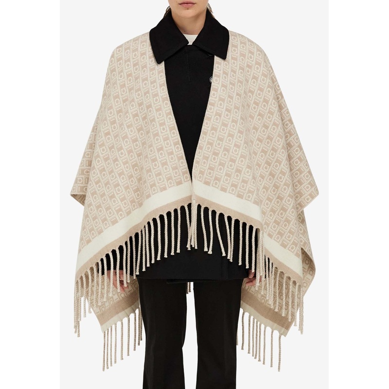 Monogram Wool Cape