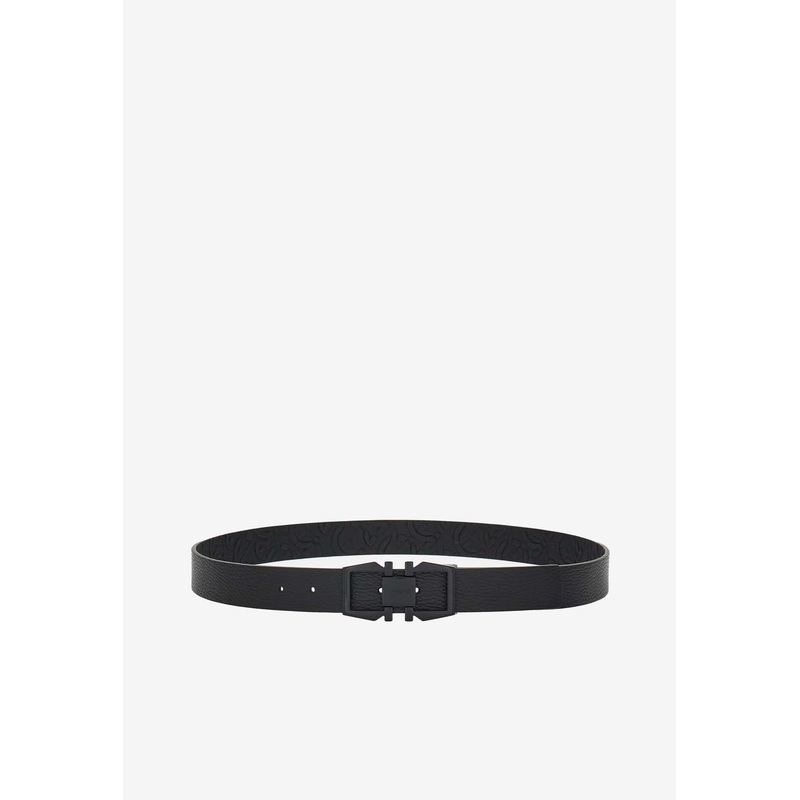 Reversible Gancini Leather Belt