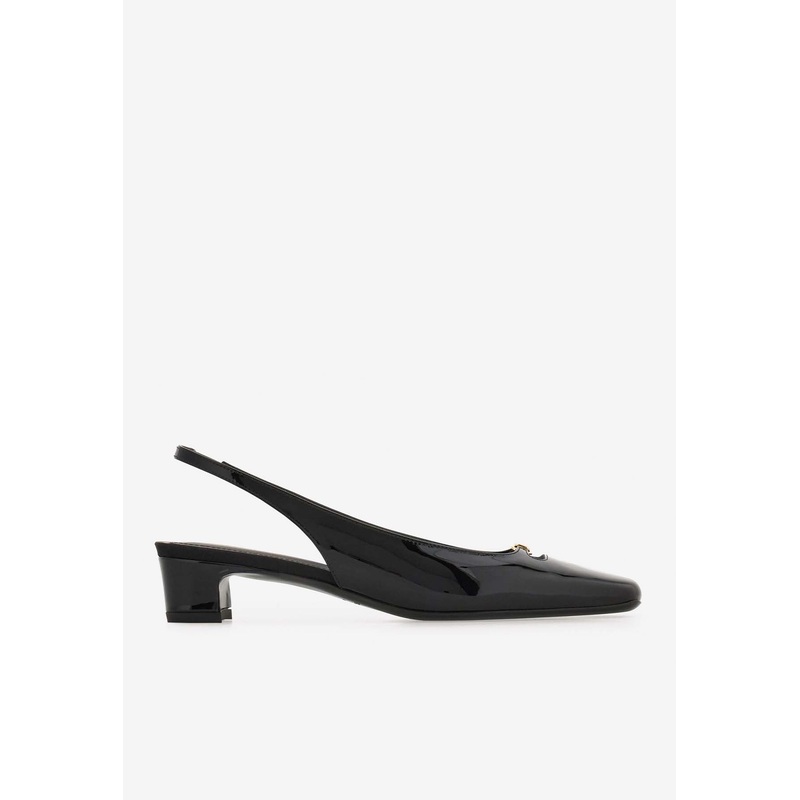 Saida 30 Patent-Leather Slingback Pumps
