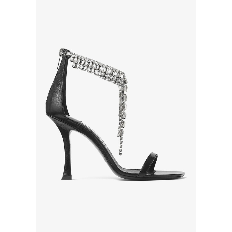 Verity 100 Crystal-Embellished Sandals