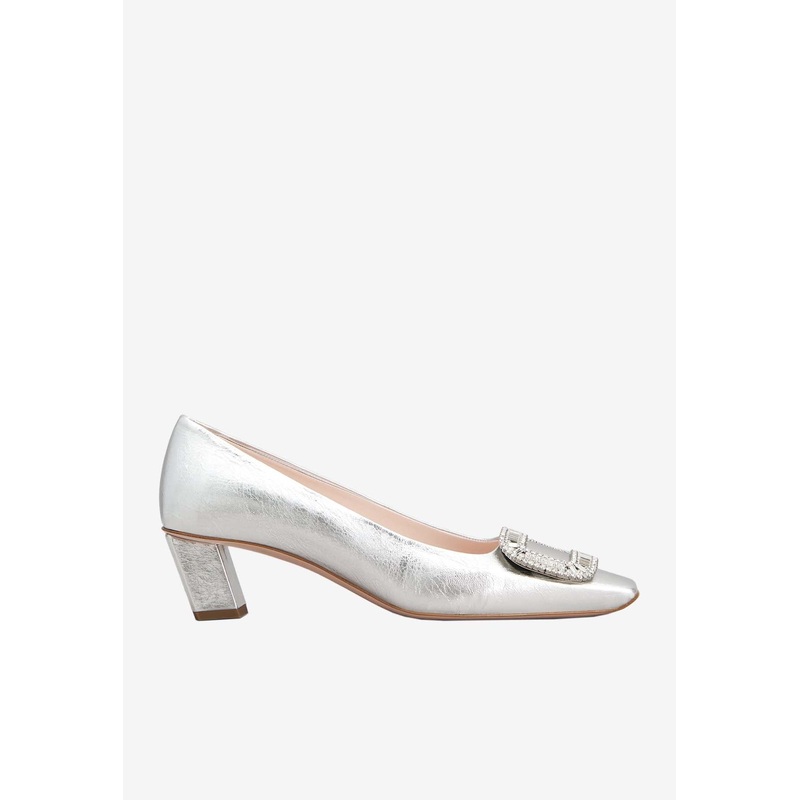 Belle Vivier 45 Metallic Leather Pumps