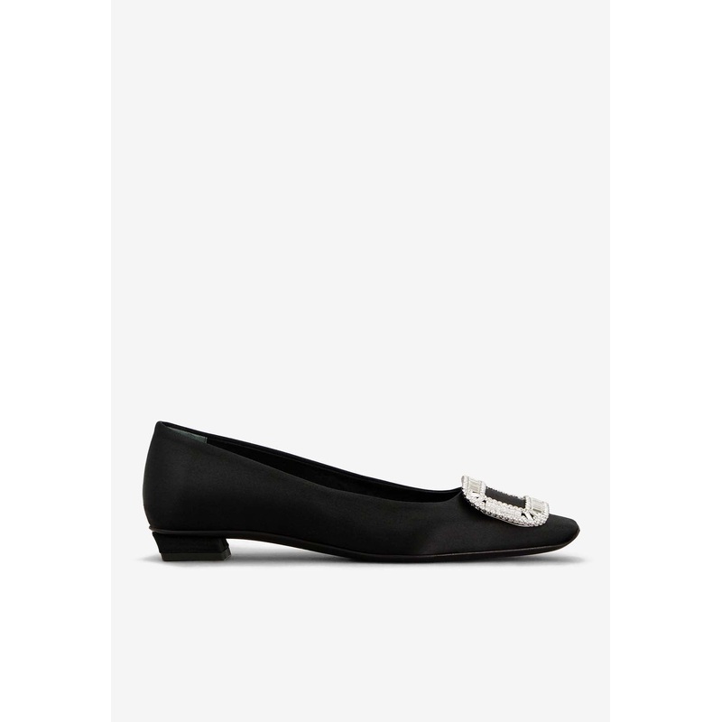 Belle Vivier Satin Ballet Flats