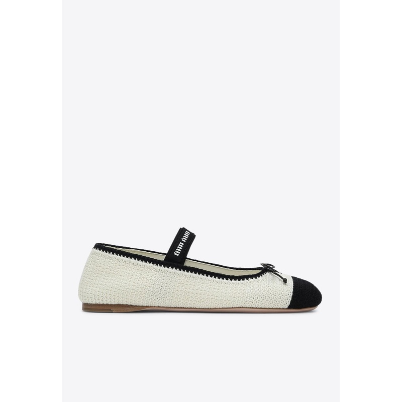 Crochet Knit Ballet Flats