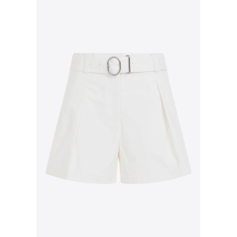 Flared Buckle Belt Shorts