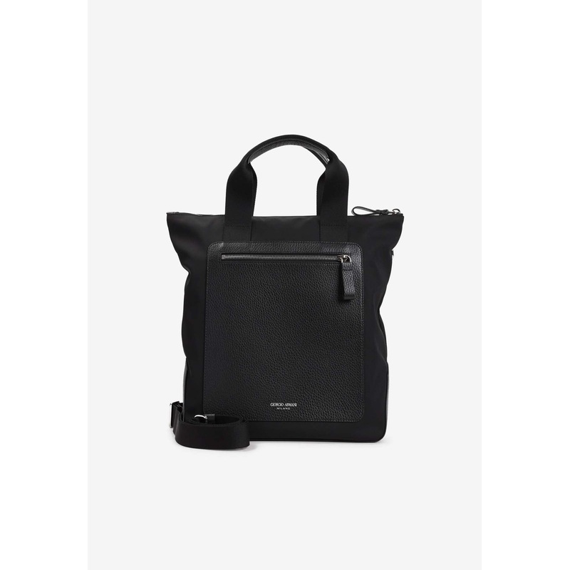 Logo Nylon Top Handle Bag
