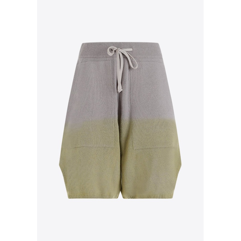 Logo-Patch Degrade-Effect Shorts in Cashmere